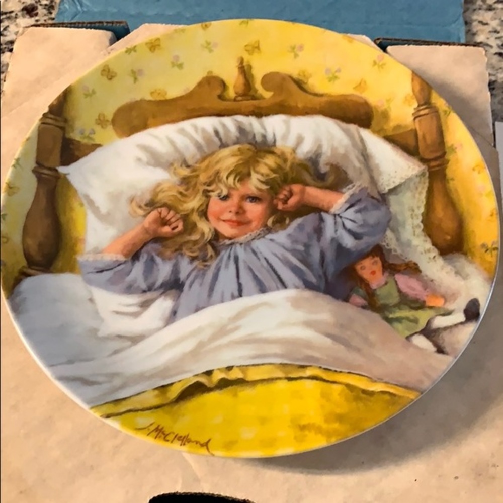 John McClellead Awakening Knowles Vintage Plate 1985 Original Box and Papers